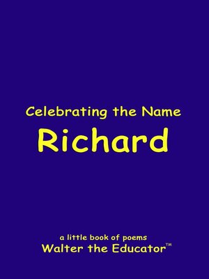 cover image of Celebrating the Name Richard